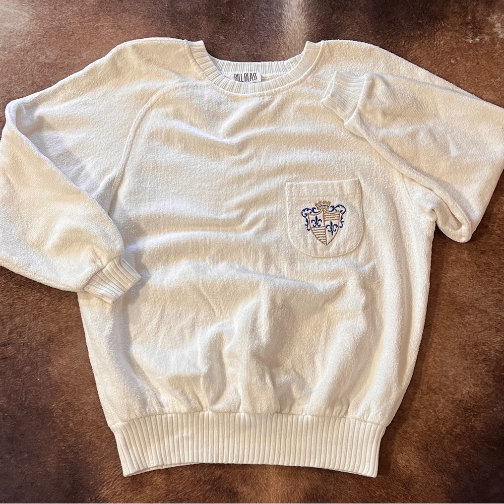 Vintage Bill Blass Terrycloth sweater HTF